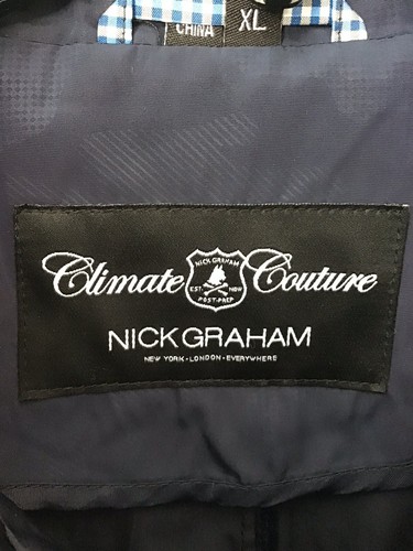 Nick Graham Raincoat Camo Jacket Lightweight Blue Button Up Men’s Sz XL NWT A4 - Picture 4 of 8