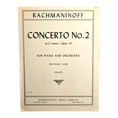 Rachmaninoff Concerto No 2 - In C Minor - Opus 18 - Piano And Ochestra - Two Pia