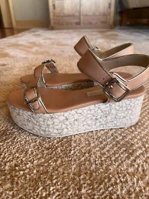 Sandal Stella Mccartney Stella McCartney Beige/Silver Faux Leather
