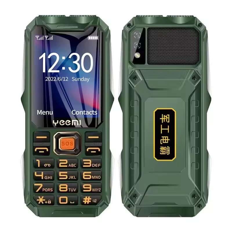 YEEMI Q8 GSM 2G Rugged Phone Big Battery Dual Flashlight 2.4