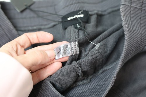 Monrow Womens Sweat Pant Size Small Dark Heather Tencel Blend Distressed Edges - Picture 6 of 10