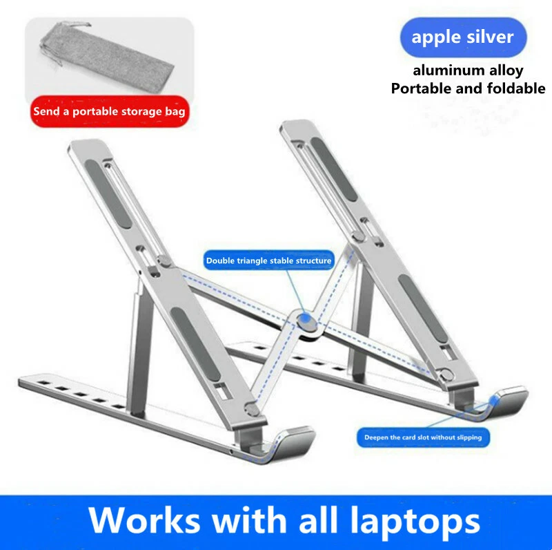 Laptop stand Folding lift aluminum alloy stand Metal cooling monitor notebook