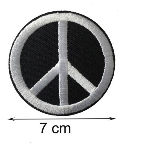 Peace symbol iron on patch - world peace badge heat transfer iron-on patches - Picture 4 of 5