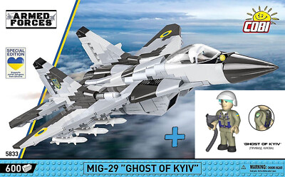2 in 1 COBI 5833 Special Edition MIG-29 GHOST of KYIV + pilot