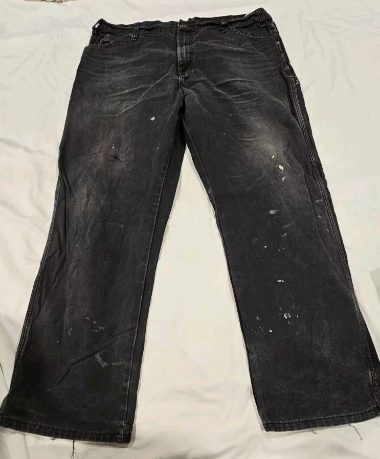 パンツ 00s Dickies painter denim pants black 32 Mens Black Dickies Jeans 40 X 32 Grunge Jeans Stained (34