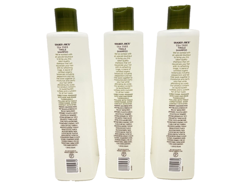 3er-Pack Trader Joe's Tea Tree prickelndes Shampoo je 16 flüssige Unzen  - Bild 2 von 2