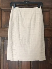 CARLISLE Skirt 100% Silk Ribbons “Champagne” US SZ 0 UK SZ 2 Lined A Line