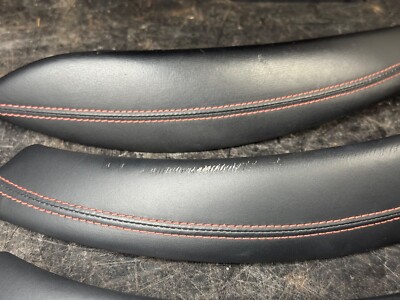 15-18 BMW F80 M3 LEATHER GRAB HANDLES DOOR PANEL BLACK W/ SAKHIR