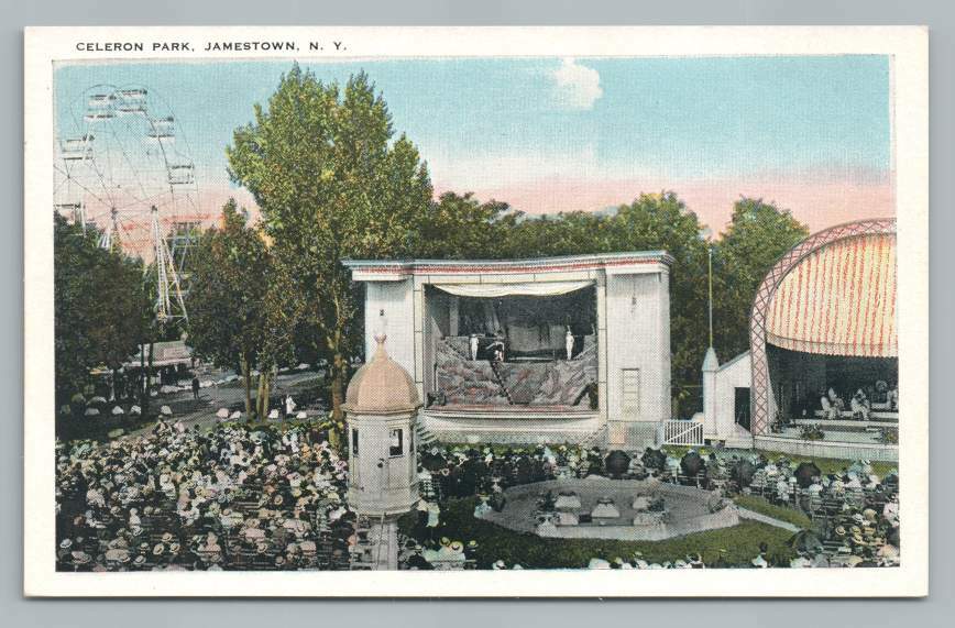 Celeron Park JAMESTOWN NY Antique New York Amusement Ride Ferris Wheel