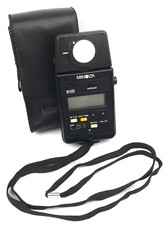 Vtg Minolta Auto Light Meter IIIF with Leather Case Strap Japan Tested Working