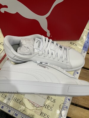 New Puma 383757 Serve Pro Lite Lace Up  Mens White Sneakers Casual Shoes Sz 8.5