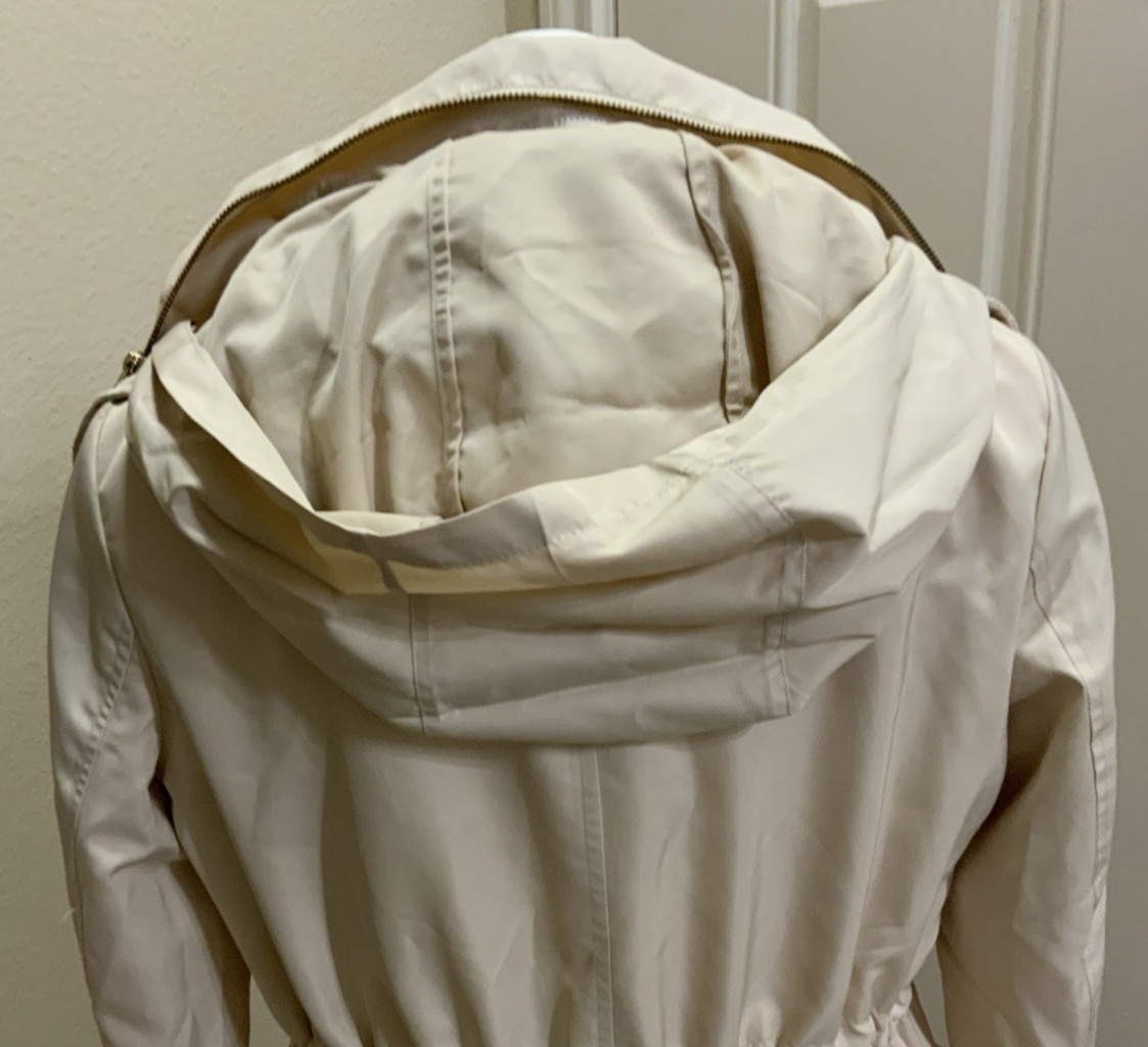 ZARA Basic  Beige  Shoulder Flap Hidden Button Ja… - image 15