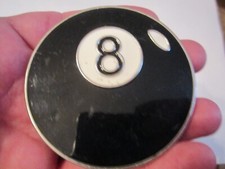 THE EIGHT BALL DESIGN BELT BUCKLE - GW-12