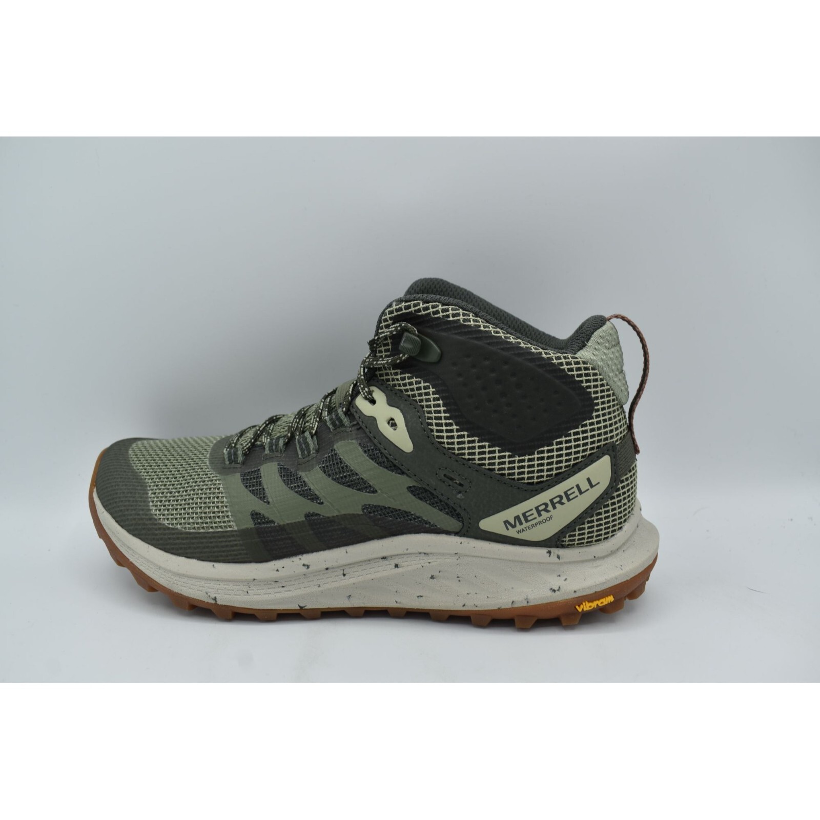 Scarpe da corsa Merrell donna taglia 11 Antora 3 Mid lichen impermeabili trail escursionismo