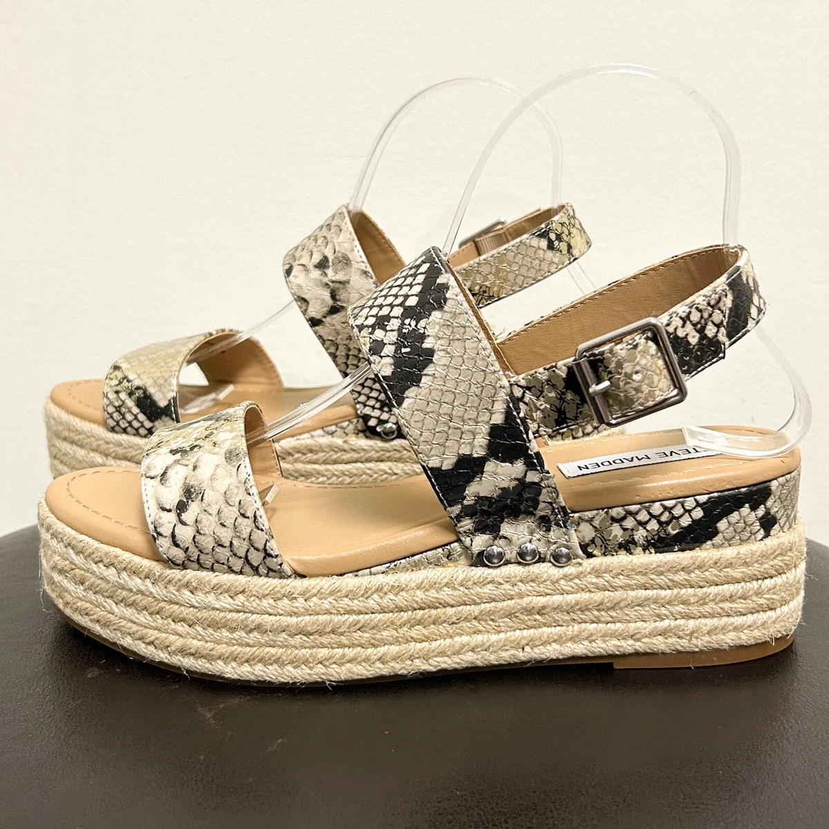 Steve madden online snakeskin platform sandals