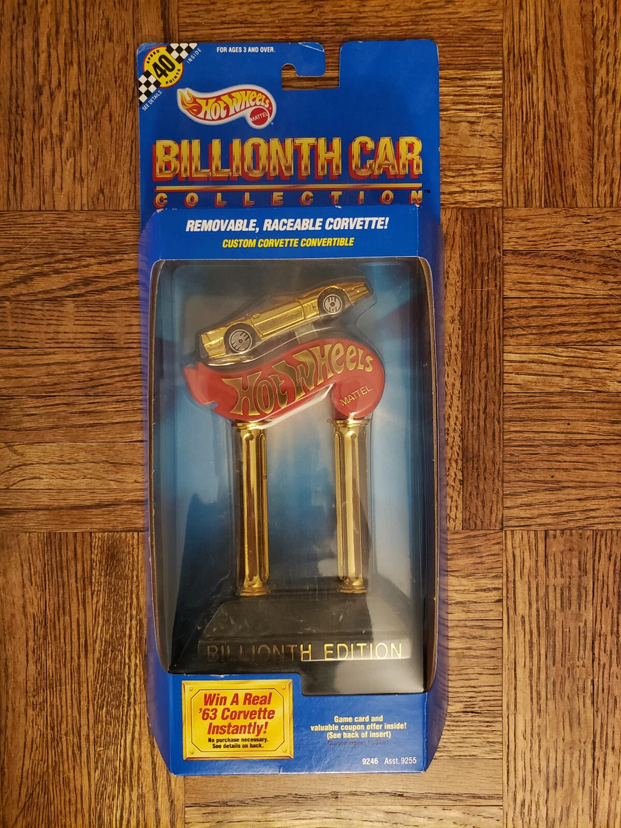 NIB Hot Wheels Billionth Car Collection Gold Custom Corvette Convertible  9246