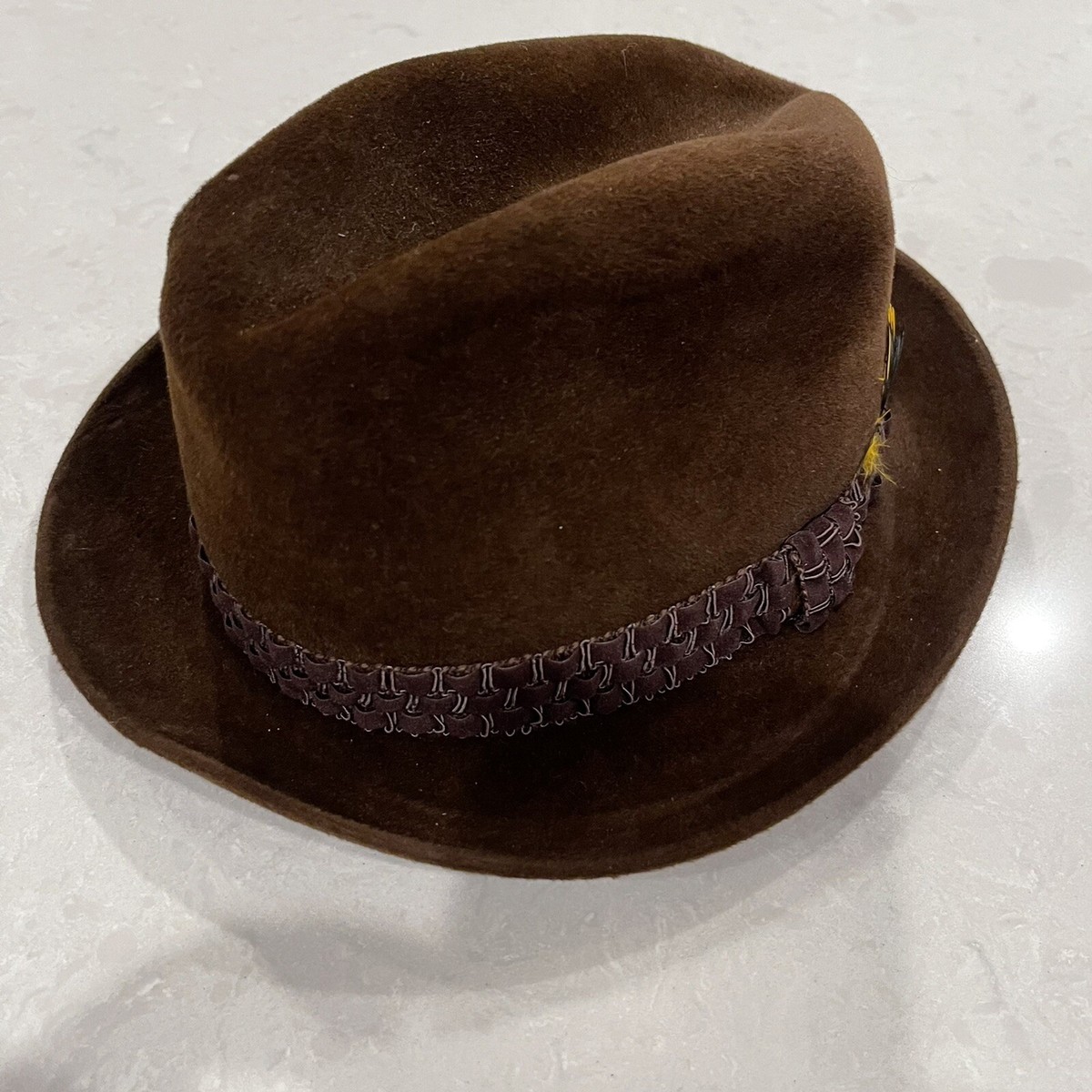 帽子 40s VINTAGE RESISTOL OPEN ROAD 7 1/8 7X Chute 5 Open Crown Cowboy Hat – RESISTOL