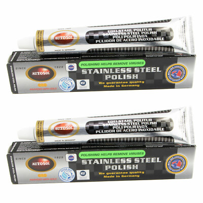 Edelstahl V2A V4A Autosol 2 X 75 ml Tube Metall Edel Stahl Politur Metallpolitur