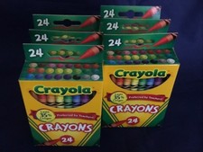 Crayola Crayons Non-Toxic 24 Count - Pack of 6 - B.N.I.B.