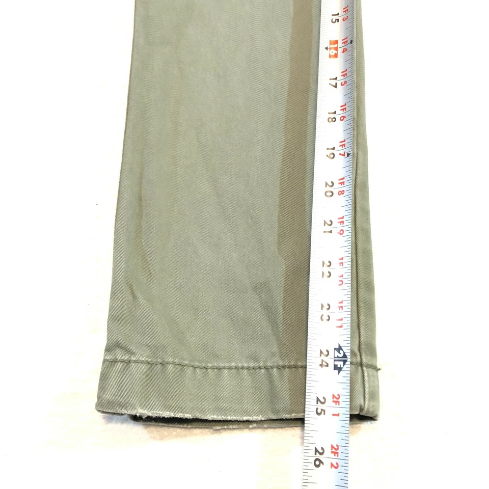 Брюки детские Abercrombie молодежный размер 10 - прямые штанины 100% хлопок светло-зеленые - Изображение 4 из 4