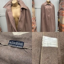 Dark Brown Wool Long Cape Coat Uk Medium, Alexon Vintage Made In Great Britain