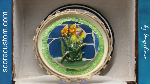 Sun Catcher, Stained Glass, 3D Hummingbird and Aloe with Stand - Picture 7 of 19