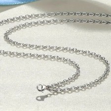 1mm Stainless Steel Link Chain Necklace Extra Long 22-24"