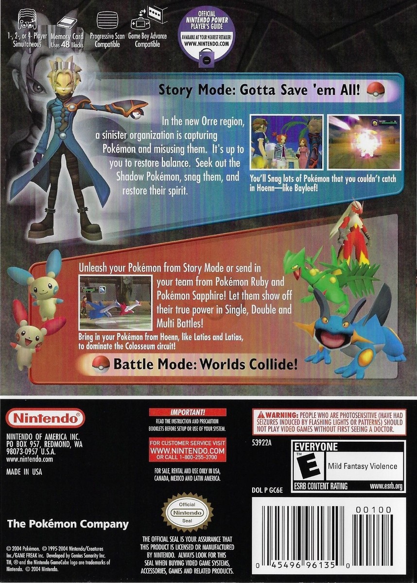 Play Pokemon Pokemon Colosseum Switch Pokemon Colosseum (No