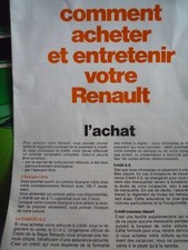 Original prospektus sale brochure depliant achat entretien gamme RENAULT  1971