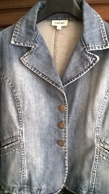 Kurze Jeansjacke, Damen, Gr.: EU 44, blau, der Marke  KOTON 