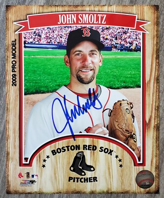 John Smoltz Signed 8x10 Photo MLB Hall Of Fame HOF Red Sox Braves Pitcher  RAD