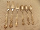 Antique Wm. Rogers "Corona" Silverplate 1911, 2 Dinner, 1 Salad & 3 teaspoon — photo 2