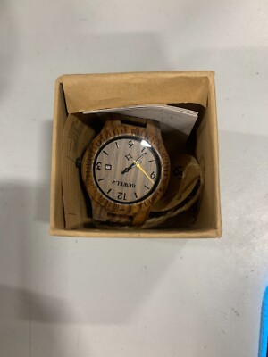Mens Very Stylish Bewell Ecowatch Wooden Chronograph Watch Wearwell Sandalwood