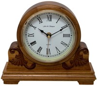 Fox And Simpson Buckingham Oak Quartz Scroll Style Mantel Clock Fox And Simpson Buckingham Oak Quartz Scroll Style Mantel Clock