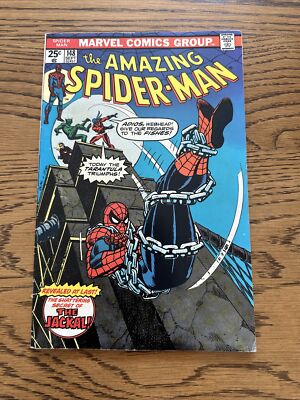 AMAZING SPIDER-MAN #148 (Marvel 1975) Professor Warren Revealed As Jackal! FN/VG
