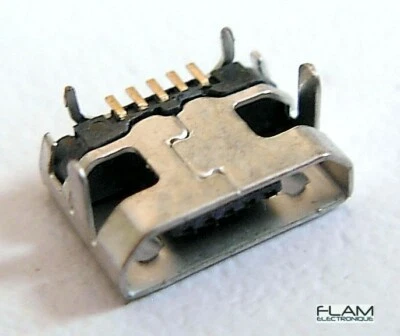 Connecteur à souder micro USB type B femelle / Female connector to solder - Photo 1/4