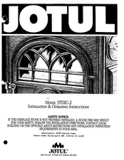 Jotul Model 3TDIC-2 Wood Stove Owners Manual Maintenance Instructions 
