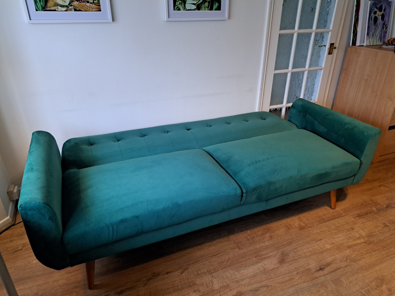 Dreams Gallway 3Seater ClicClac Sofa Bed Velvet Green eBay