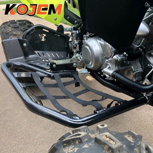 Nerf Bars For Yamaha Raptor 700 YFM 700 YFM700R Black W/ Black Net All Years - Picture 9 of 17