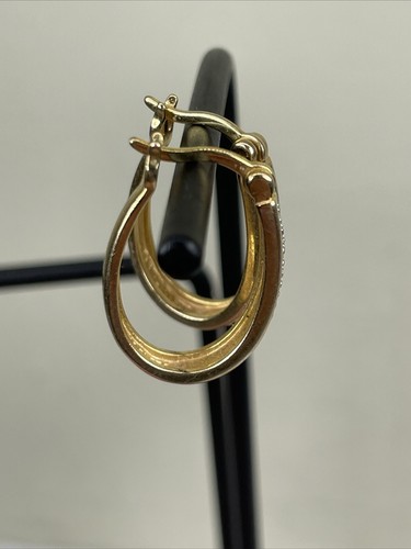 Orecchini firmati argento sterling 925 vintage strass placcati oro fantasia - Foto 11 di 15