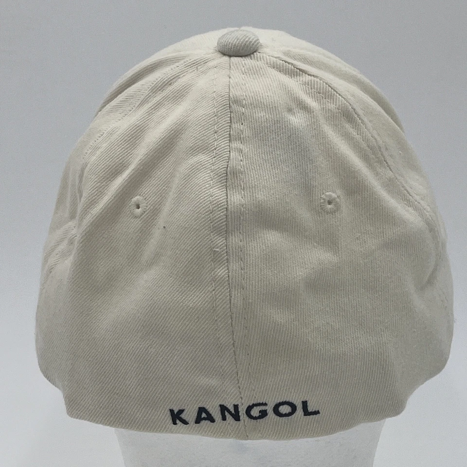Gorra blanca Kangol azul FlexFit mezcla de lana - Sombrero elástico vintage Y2K OSFA Foto 3 de 4