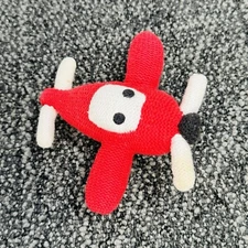 Estella Handmade In Peru Rattle Airplane Plush Stuffed Toy Stain On Propeller