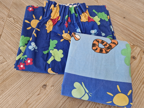 Coppia di tende e copripiumino singolo vintage Zap Disney Winnie the Pooh in cotone