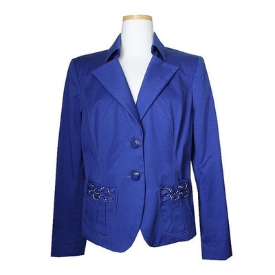 ROCCOBAROCCO Royal Blue Cotton Blend Jacket 44 55 61087334