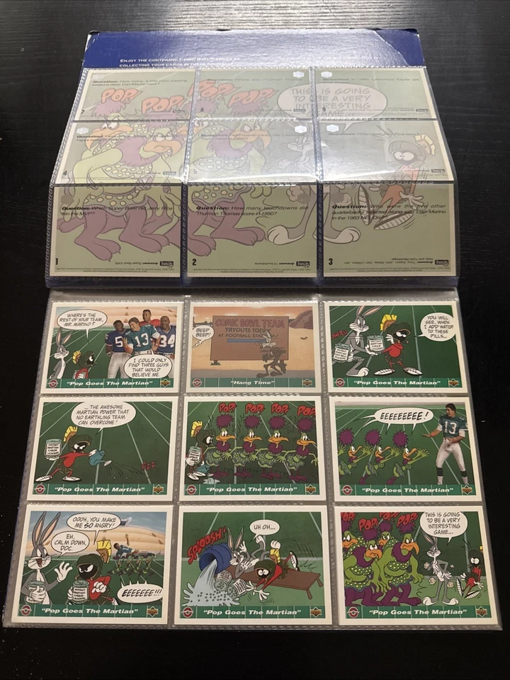 1992 Upper Deck Comic Ball 4 Football Cards 1-198 -You Pick- Comic Bowl Card - Image 2 of 4