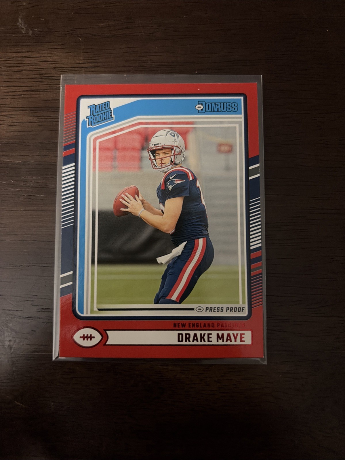 2024 Panini Donruss - Rated Rookie Drake Maye #379 Press Proof Red (RC)