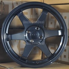 17x8 4x100 35 Offset 9six9 Six-1 Cabron Gray Te 6 Spokes Sport Wheels Set Of 4