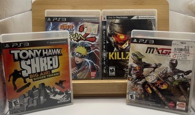 Lot of 4 PlayStation 3 Games - Killzone 2, MXGP, Naruto - Free Shipping!
