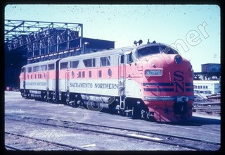 Sacramento Northern Railroad #301A 301D Sacramento ca 5 31 69 35mm Dia (6121)