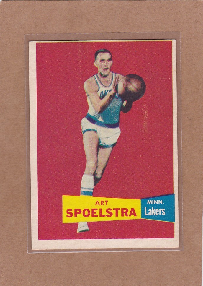 1957-58 TOPPS BASKETBALL ART SPOELSTRA ROOKIE #52 LAKERS EX+ *A41280